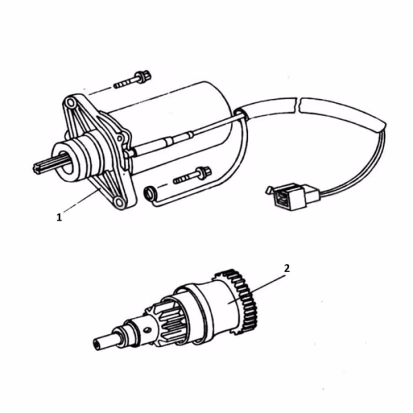 Technische tekening Startmotor + Bendix