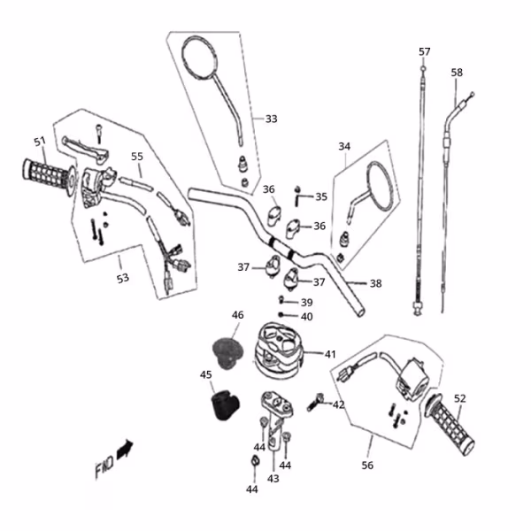 Technische tekening Stuur