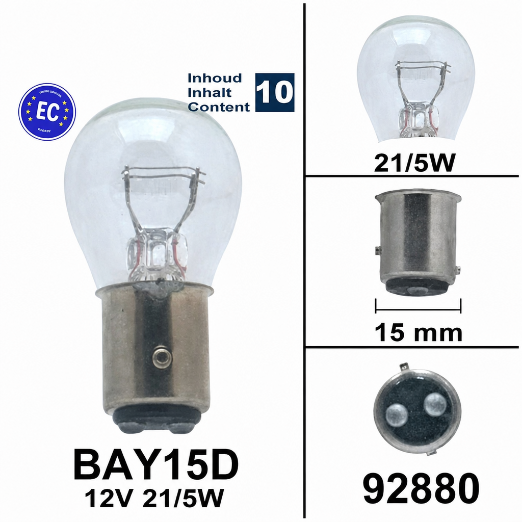 LAMPE BAY15D 12V 21 5W BORNE LAMPE BAY15D 12V 21 5W BORNE